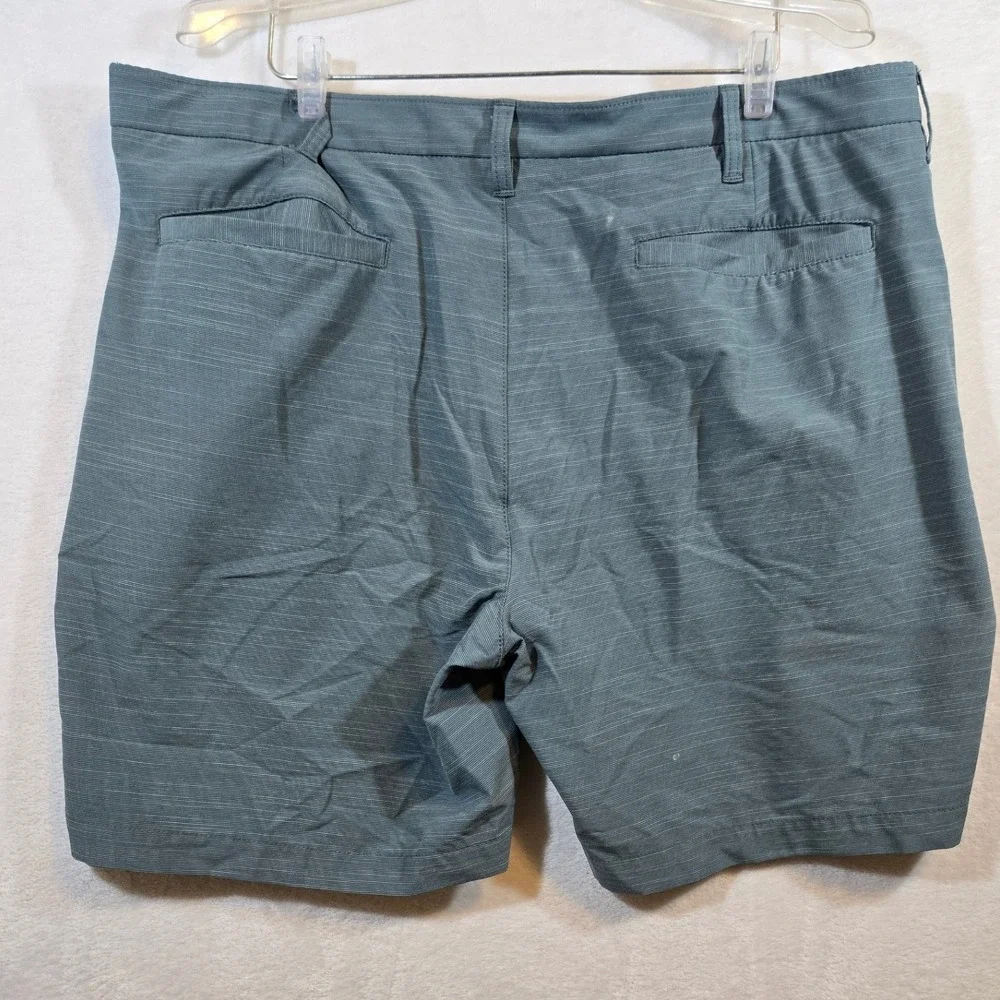 Mens Premier Flex Flat Front Shorts Blend Casual Blue Gray‎ 40 Outdoor Casual